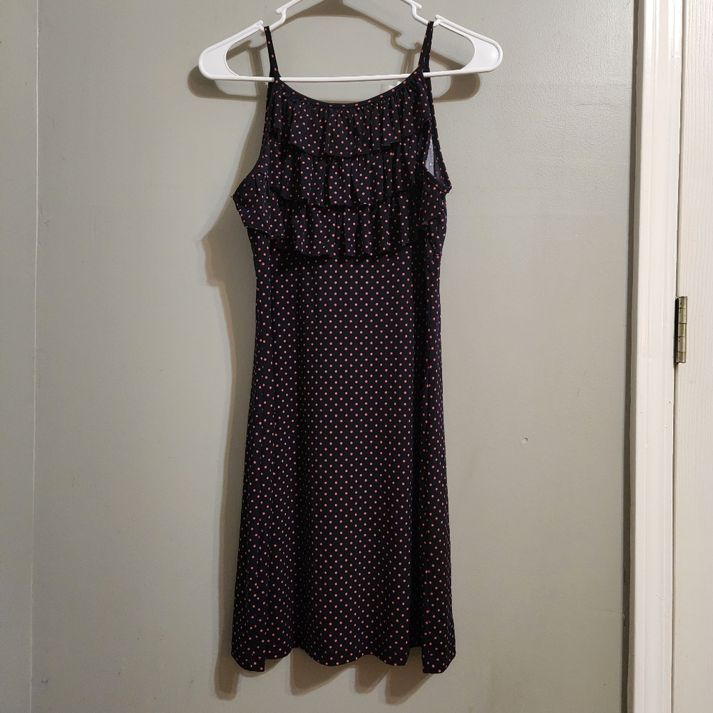 Black red polka dot dress